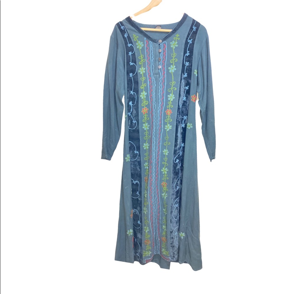 Vintage Boho embroidered maxi